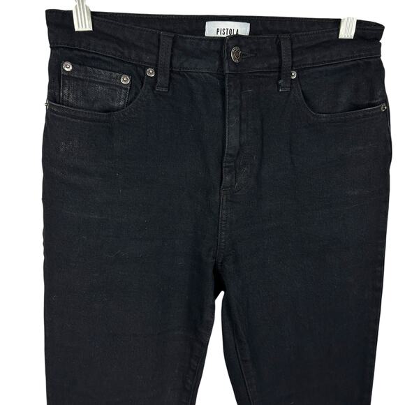 Anthropologie Pistola Lennon High Rise Crop Boot Black Raw Hem Abyss 27 - Picture 4 of 7